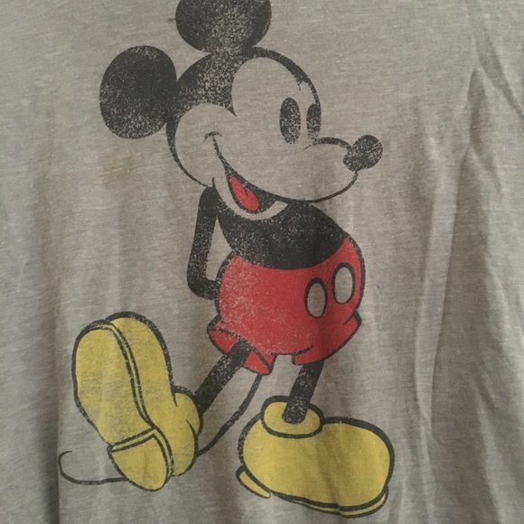 Disney Mickey Mouse Grey T-Shirt - Picture 2 of 3